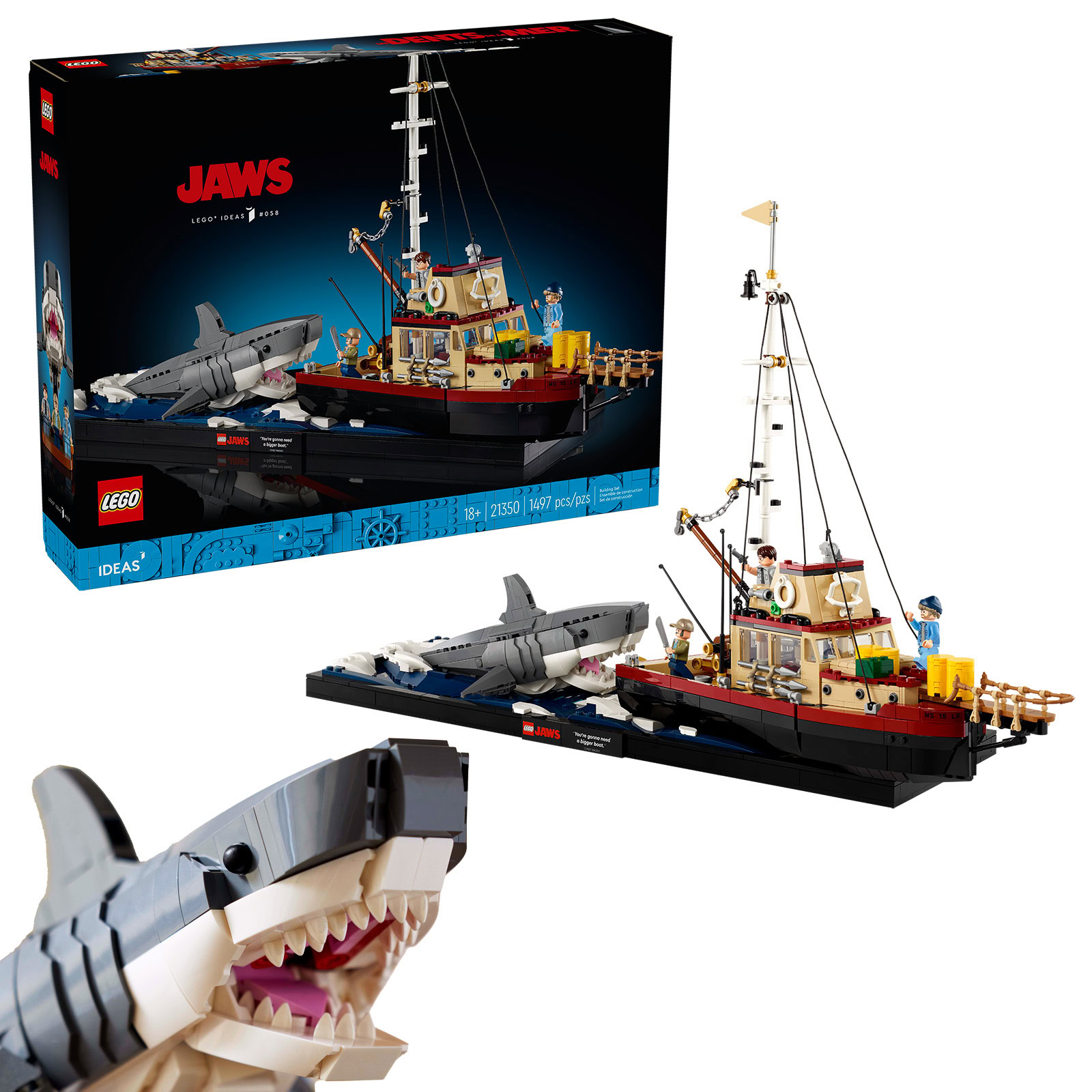 16点セット ▻ New LEGO IDEAS 2024: the 21350 JAWS set is online on the Shop